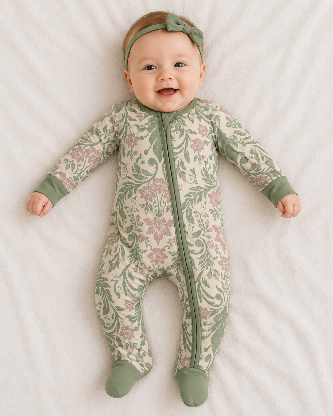 Soft on Skin. Made for Memories.

Our Wildflower Sage Convertible Bamboo Sleeper is thoughtfully designed to grow with your little one while providing buttery-soft comfort for every cuddle, nap, and bedtime.