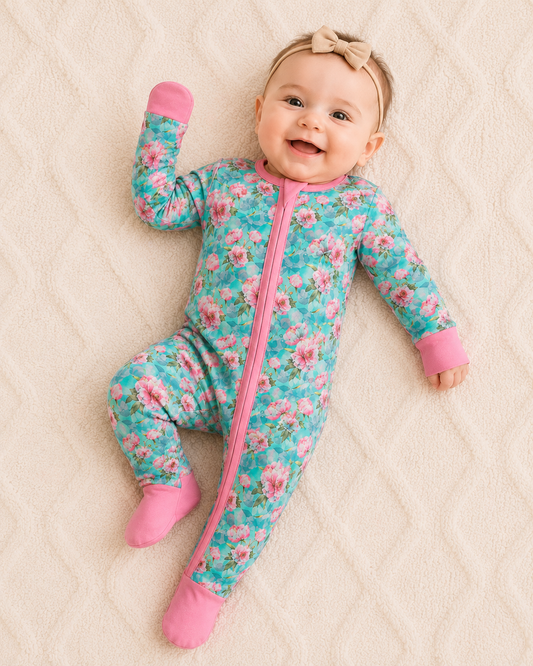 Our Meadow Bloom Floral Convertible Bamboo Sleeper